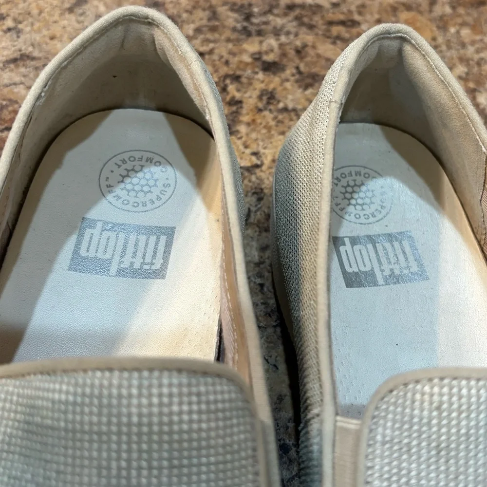 FitFlop Superskate Silver Comfort Loafer Sneaker Size 10 - Picture 8 of 12